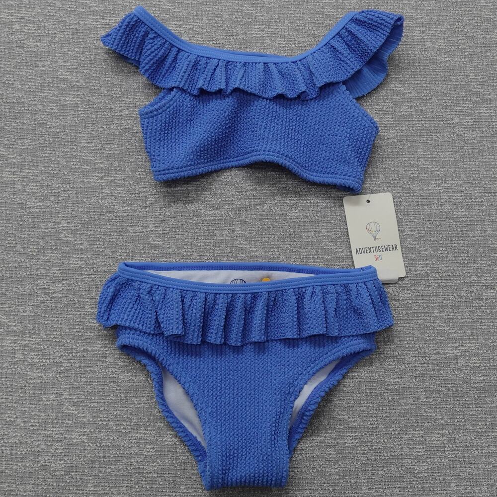 Dillard's Adventurewear 360 Youth 12 Month Blue 2 piece Ruffle Bikini Swimsuit